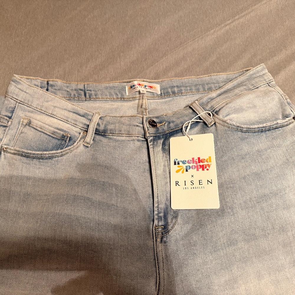 Freckled Poppy Women's Light Blue Flare Jeans